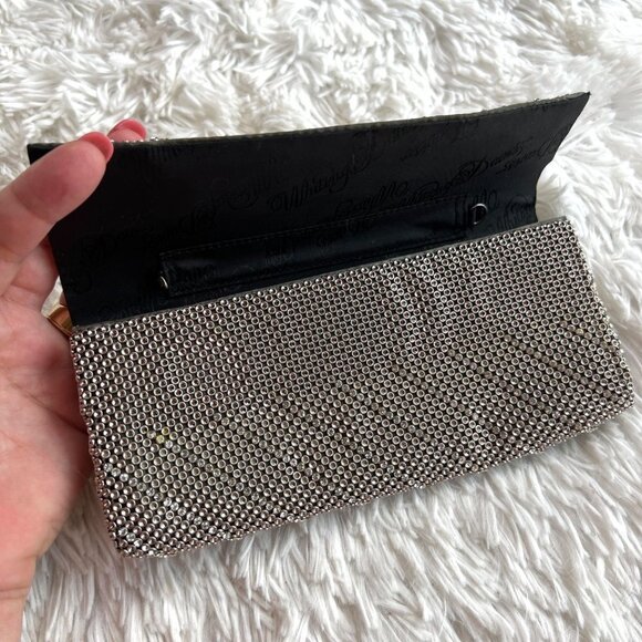Whiting & Davis Silver  and Crystal Evening Clutch Celestial‎ Bling - Picture 3 of 9